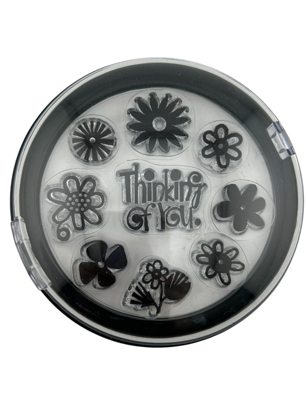 Clear Flower and 'Thinking of You' Stamp Set